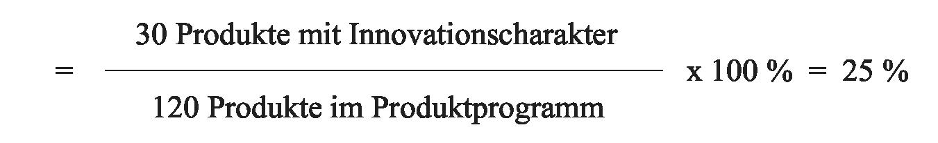 Innovationsquote, mengenabhängige
