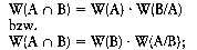 Multiplikationssätze der Wahrscheinlichkeitsrechnung