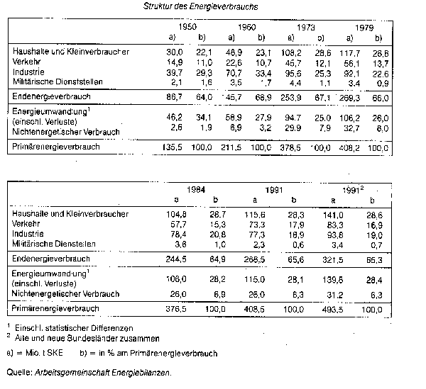 Primärenergieverbrauch