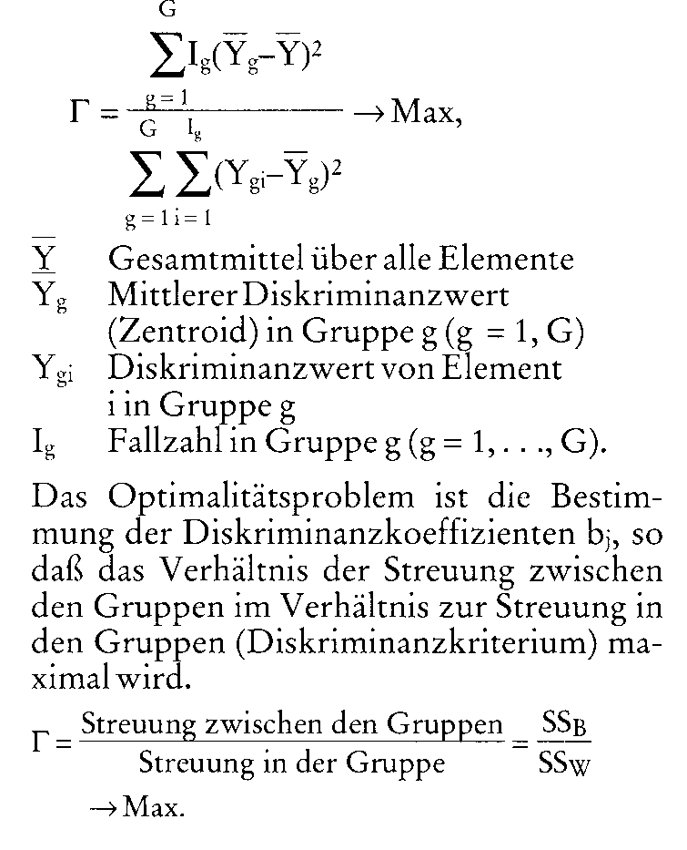 Diskriminanzanalyse, multiple (MDA)