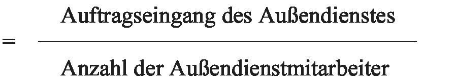 Außendienst-Auftragseingang, durchschnittlicher