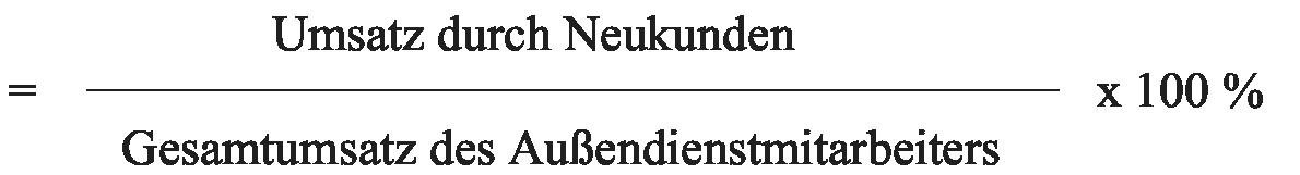 Außendienst-Neukundenanteil