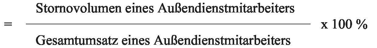 Außendienst-Stornoquote