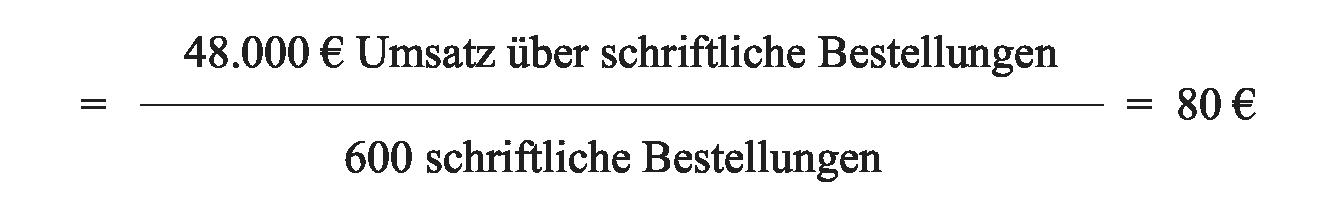 Bestellwert, durchschnittlicher