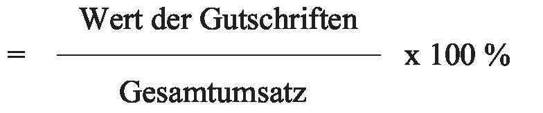 Gutschriftenquote