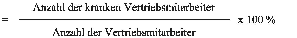 Krankenquote der Vertriebsmitarbeiter