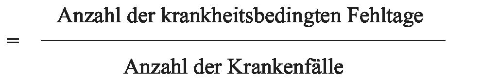 Krankentage der Vertriebsmitarbeiter, durchschnittliche