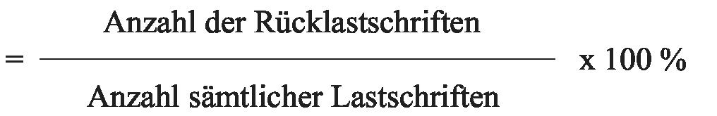 Rücklastschriftquote