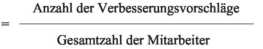 Verbesserungsvorschläge pro Mitarbeiter