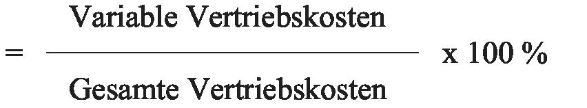 Vertriebskostenquote, variable