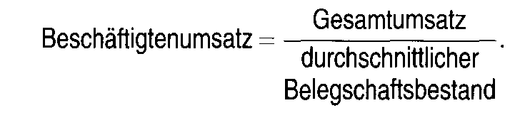 Beschäftigtenumsatz